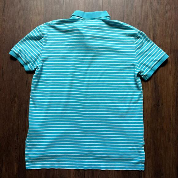 Polo by Ralph Lauren Blue White Stripe Pima Cotton Polo Shirt M - Picture 5 of 5